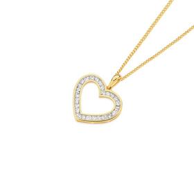 9ct-Gold-Diamond-Open-Heart-Pendant on sale