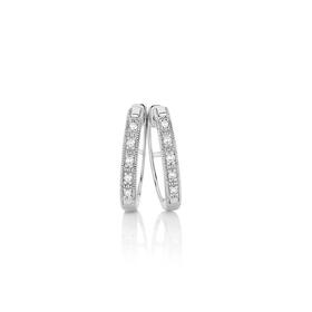 9ct-White-Gold-Diamond-Milgrain-Huggie-Earrings on sale