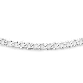 Sterling+Silver+45cm+Solid+Flat+Diamond-Cut+Curb+Chain