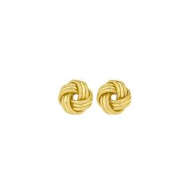 9ct-Gold-10mm-Fancy-Knot-Stud-Earrings on sale