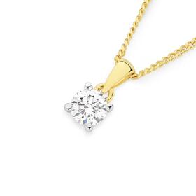 Alora-10ct-Gold-Lab-Grown-Diamond-Solitaire-Pendant on sale