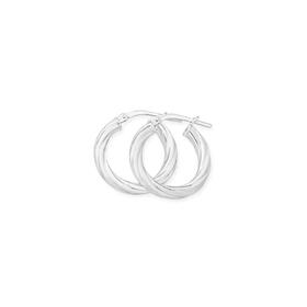 Sterling+Silver+Twist+Hoop+Earrings