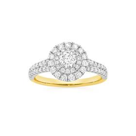 Alora+14ct+Gold+1+Carat+TW+Lab+Grown+Diamond+Cluster+Ring