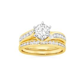 Alora-14ct-Gold-150-Carats-TW-Lab-Grown-Diamond-Bridal-Set on sale