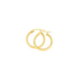 9ct-Gold-4x15mm-Polished-Half-Round-Hoop-Earrings on sale