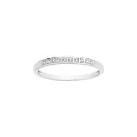 9ct-White-Gold-Diamond-Fine-Bar-Band on sale