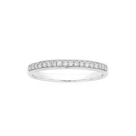 9ct+White+Gold+Diamond+Pave+Band