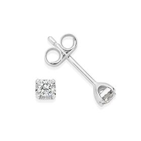 9ct-White-Gold-Diamond-Stud-Earrings on sale