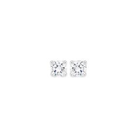 Alora+14ct+White+Gold+1%2F2+Carat+TW+Lab+Grown+Diamond+4+Claw+Stud+Earrings