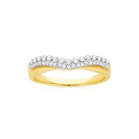 9CT-GOLD-DIAMOND-CURVED-BAND on sale