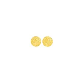 9ct+Gold+9.5mm+Diamond-Cut+Disc+Stud+Earrings