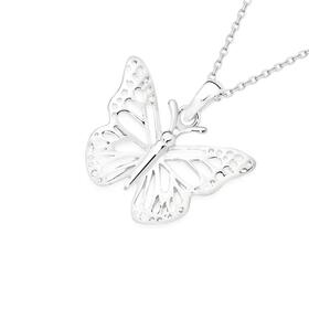 Sterling+Silver+Butterfly+Pendant