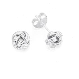 Sterling-Silver-Open-Knot-Stud-Earrings on sale