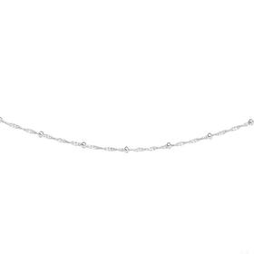 Italian-Made-Sterling-Silver-Bead-45cm-Rope-Chain on sale