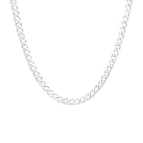 Sterling+Silver+45cm+Solid+Curb+Chain