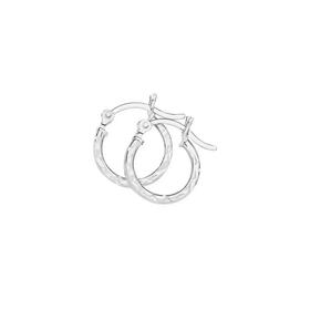 Sterling-Silver-2x14mm-Dia-cut-Hoop-Earrings on sale