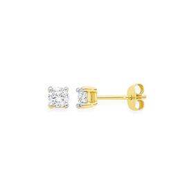 Alora-10ct-Gold-Lab-Grown-Diamond-Stud-Earrings on sale