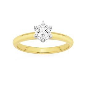 Alora+14ct+Gold+1%2F2+Carat+Lab+Grown+Diamond+Solitaire+Ring