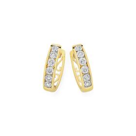 9ct-Gold-Diamond-Channel-Set-Huggie-Earrings on sale