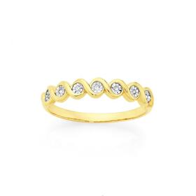 9ct-Gold-Diamond-Swirl-Dress-Ring on sale