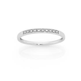 9ct-Gold-White-Diamond-Band on sale