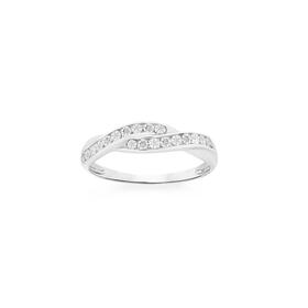 9ct-White-Gold-Diamond-Swirl-Crossover-Ring on sale