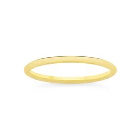 9ct-Gold-Thin-Plain-Stacker-Ring-Size-O on sale