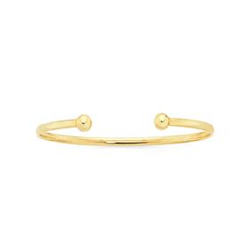 9ct-Gold-60mm-Hollow-Oval-Cuff-Bangle on sale