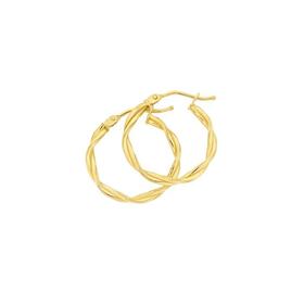 9ct-Gold-15mm-Entwined-Twist-Hoop-Earrings on sale