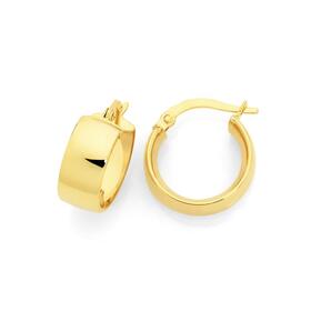 9ct-Gold-6x10mm-Hoop-Earrings on sale