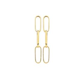 9ct-Gold-Triple-Paperclip-Drop-Earrings on sale
