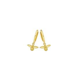 9ct-Gold-Bumble-Bee-Drop-Huggie-Earrings on sale