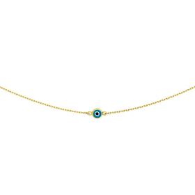 9ct-Gold-45cm-Triple-Evil-Eye-Trace-Necklet on sale