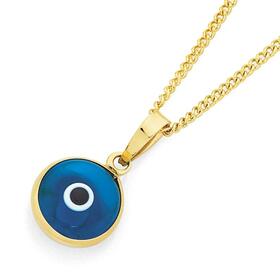 9ct-Gold-Round-Evil-Eye-Pendant on sale