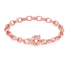 9ct-Rose-Gold-19cm-Solid-Belcher-Bolt-Ring-Bracelet on sale