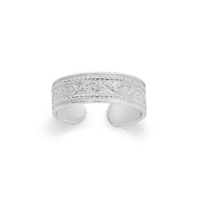 Silver-Lace-Toe-Ring on sale