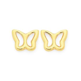 9ct-Gold-Open-Butterfly-Stud-Earrings on sale