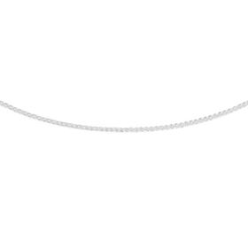 Italian-Sterling-Silver-45cm-Flat-Curb-Chain on sale