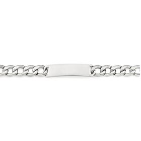 Stainless-Steel-215cm-Open-Oval-Curb-Identity-Gents-Bracelet on sale