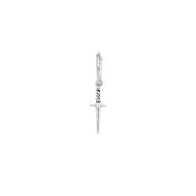 Silver-Dagger-Drop-Single-Hoop-Earring on sale