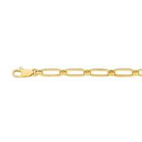 9ct-Gold-19cm-Solid-Round-Oval-Link-Bracelet on sale