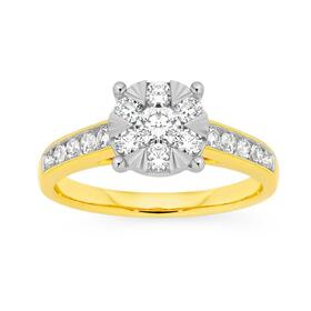 9ct-Gold-Diamond-Ring on sale
