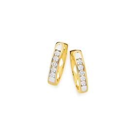 9ct-Gold-Diamond-Channel-Set-Huggie-Earrings on sale