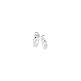 Sterling-Silver-Multi-Domed-Heart-Huggies on sale