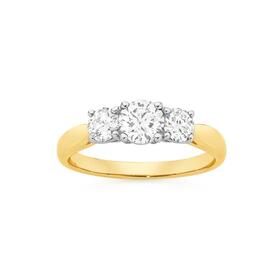 Alora-14ct-Gold-Lab-Grown-Diamond-Trilogy-Ring on sale