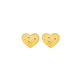 9ct-Gold-Heart-Stud-Earrings on sale