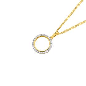 9ct-Gold-Diamond-Open-Circle-Pendant on sale