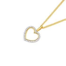 9ct-Gold-Diamond-Open-Heart-Pendant on sale
