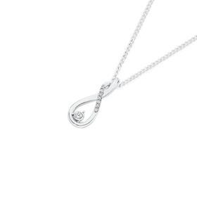 9ct-White-Gold-Diamond-Infinity-Twist-Pendant on sale