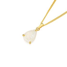 9ct-Gold-White-Opal-Claw-Pendant on sale